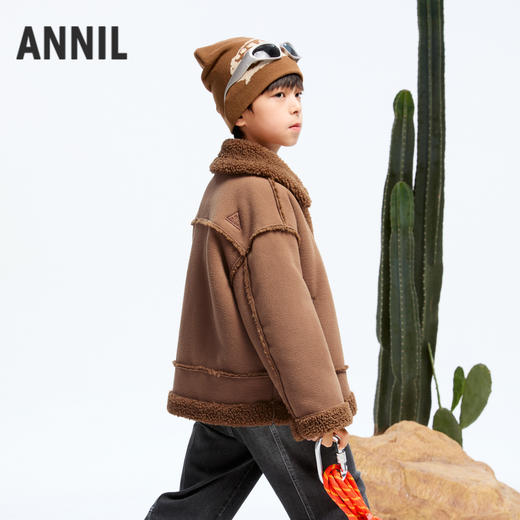 【实体店同款】男女童复合绒御寒外套冬季新款安奈儿童装AM445774 商品图2