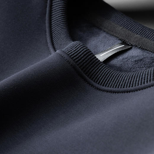 【新款DPF】大依优型大码加绒卫衣圆领长袖加肥加大休闲运动上衣男打底衫胖子 商品图5