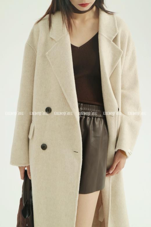 【门店同款】ENJOY冬季柔韧与共双排扣长款大衣 159495498 商品图4