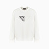 EMPORIO ARMANI 阿玛尼 男士V 形背景上印有大鹰图案的双面平纹针织运动卫衣 白色 6D1M76 1JHSZ 0101 商品缩略图0