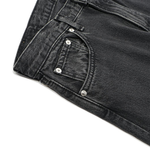 orslow 101 DAD'S FIT DENIM PANTS复古老爹宽松直筒水洗黑牛仔裤 商品图2