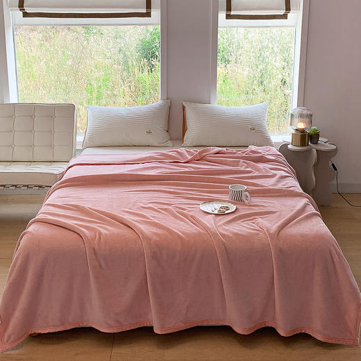 【一物多用！法兰绒毛毯】珊瑚绒开业活动礼品毛毯纯素色毯子童毯宠物毯，适合贴身家居常备呵护每时每刻。ry 商品图2