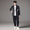 PINLI品立秋季新款黑白拼接撞色西装男明线高级休闲西服外套B243106035 商品缩略图3