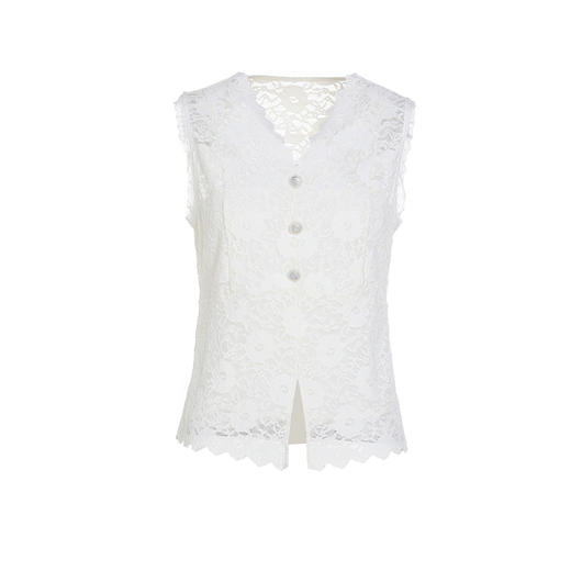 乔万尼蕾丝背心女新款白色法式气质EM3H315 商品图4