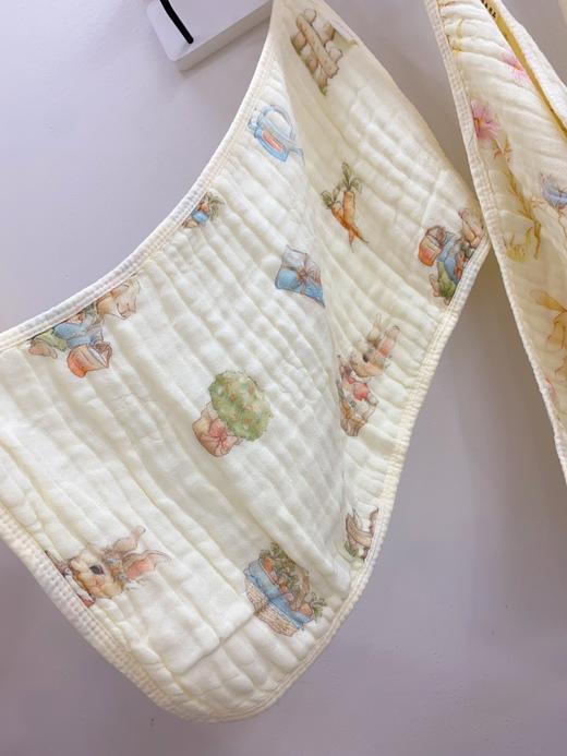 松植屋纱布高密印花童巾3条长方巾组合装婴幼儿童洗脸巾 汗巾 口水巾 商品图2