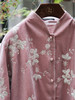盛唐牡丹| 粉色丝绒绣花对襟外套 商品缩略图4