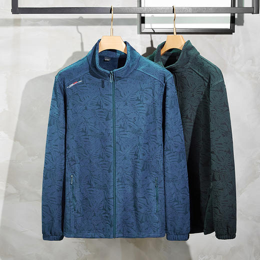 【Q】【抓绒衣】【新款DPF】大依优型大码男装加绒立领夹克抓绒衣加肥加大休闲夹克胖子宽松防风外套上衣 商品图4