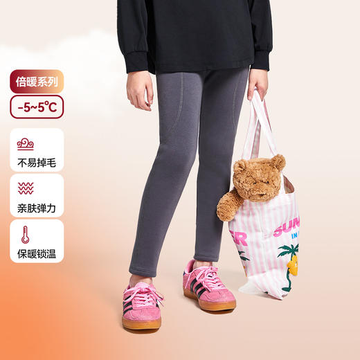 女童全腰针织打底夹裤冬季新款安奈儿童装EG446524 商品图0