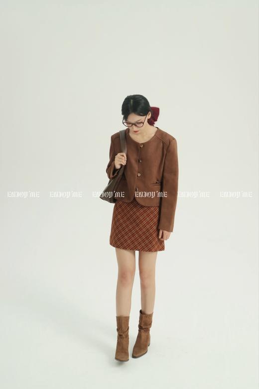 【门店同款】ENJOY冬季自由意志彩色格子半裙 159745418 商品图3