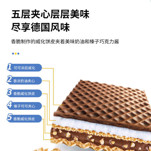 Knoppers牛奶榛子巧克力威化饼干盒装600g/059436 五层夹心甜而不腻24枚 商品图1