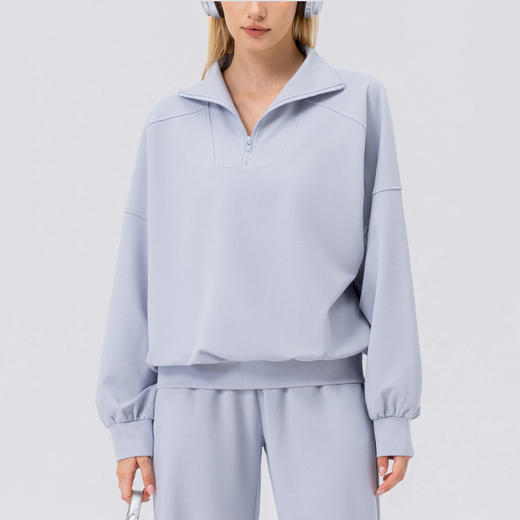 跃牌【欲动春风】系列 欧美秋冬运动卫衣女半拉链健身长袖42550（此款为欧码） 商品图0