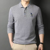 长袖POLO衫秋冬季男士翻领大码上衣中青年刺绣休闲宽松男装 商品缩略图1