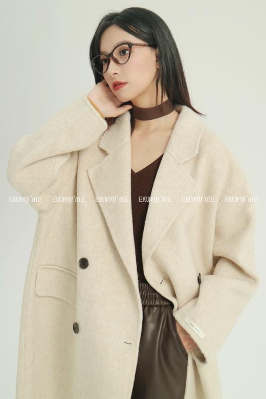 【门店同款】ENJOY冬季柔韧与共双排扣长款大衣 159495498 商品图3