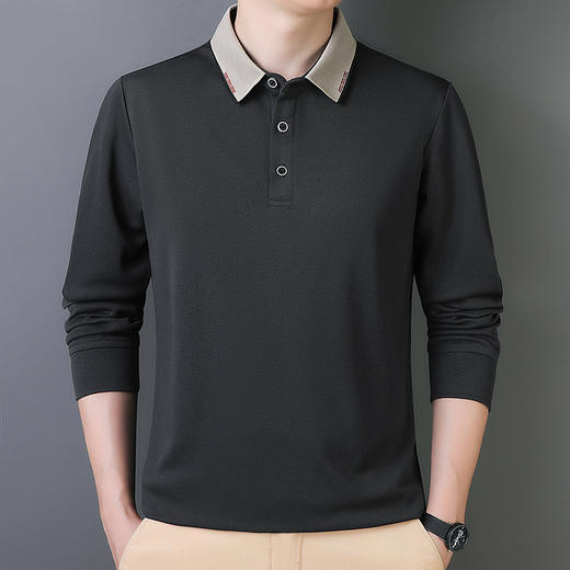 【Q】【加绒+常规】【新款DCS】大依优型大码男士长袖卫衣商务休闲上衣加肥加大胖子舒适保暖打底 商品图7