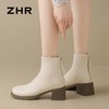 ZHR则则时装百搭短靴女2024秋冬新款英伦风马丁靴气质显高瘦瘦靴 商品缩略图8