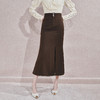 法式复古感深棕色鱼尾半裙2024秋冬半身裙 商品缩略图0