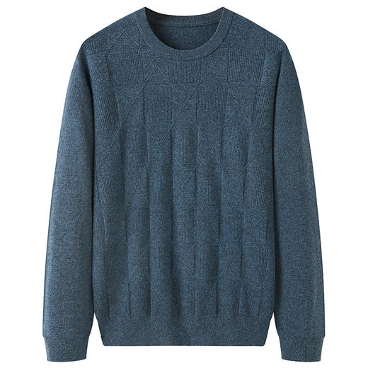 【100%羊毛】【新款DDS】大依优型大码男装羊毛衫圆领毛衣针织衫休闲加肥加大男士胖子大码内搭上衣 商品图5