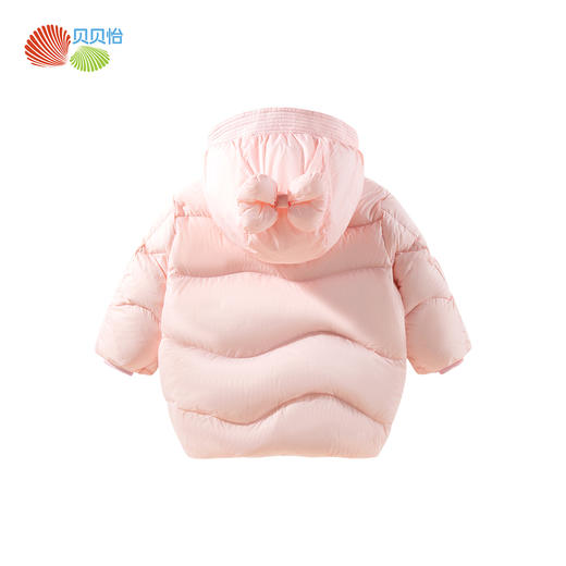 贝贝怡冬季女童简约可爱连帽羽绒服保暖防风外套ZB4DS004 商品图11