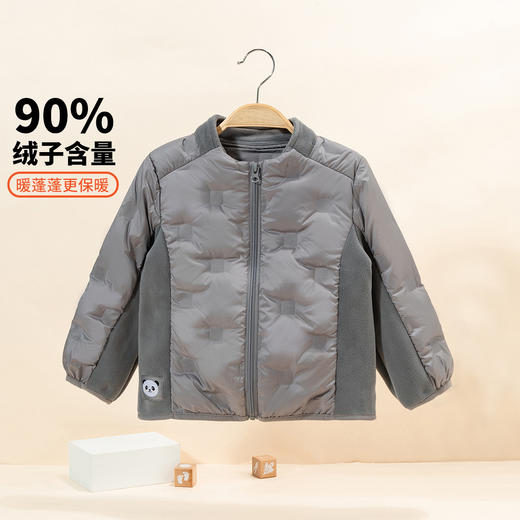 贝贝怡冬季儿童轻盈保暖羽绒服男女童时尚撞色外套ZB4DS001 商品图3