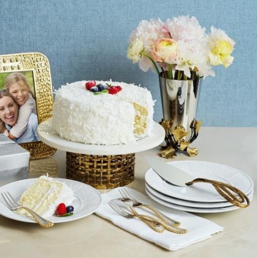 Michael Aram 金色银杏中号花瓶不锈钢黄铜插花客厅礼物女手工送礼 商品图2