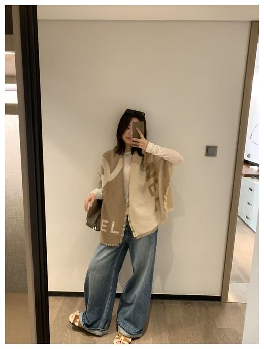 小香双C 双面提花渐变色围巾 100%山羊绒 商品图1