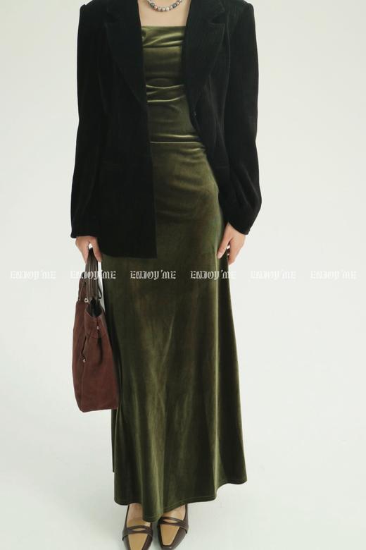 【门店同款】ENJOY秋季时光回廊静奢绒面吊带裙 159396721 商品图8