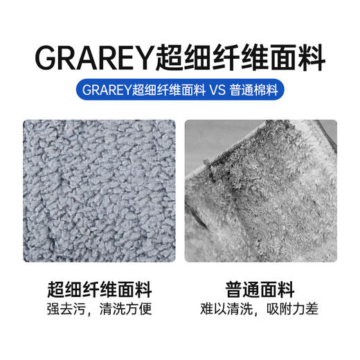 GRAREY免手洗平板拖把 自带除螨仓+刮水条+除毛刷 A-3777 商品图6