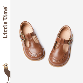 littletime女童鞋子2022春季新款皮鞋儿童春秋款韩版休闲镂空单鞋