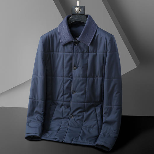 【棉衣】【可拆衣领】【新款DWP】大依优型大码翻领夹克加棉棉衣外套风衣加肥加大肥佬休闲商务上衣男士胖子 商品图3