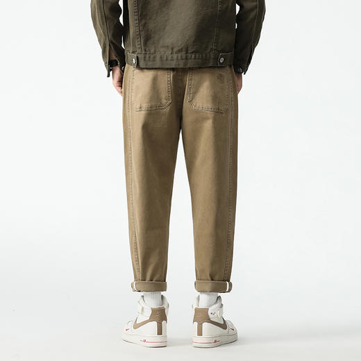 【纯棉】【新款DQ】大依优型大码松紧腰直筒休闲长裤男舒适休闲简约百搭加肥加大男装潮款 商品图2