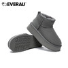 EVERAU羊皮毛一体雪地靴女冬季新款防水防滑短筒厚底短靴 EA3143 商品缩略图2