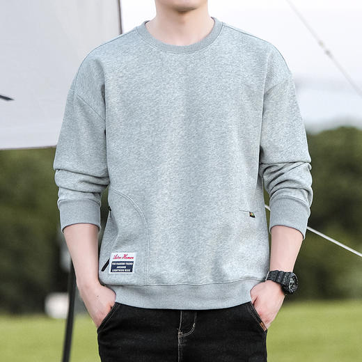 【特大码325斤】【新款DH】大依优型大码圆领卫衣男宽松休闲上衣胖子加肥加大男士潮流 商品图1