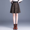 国风复古毛线千鸟格高腰半身裙MYX-621 商品缩略图0