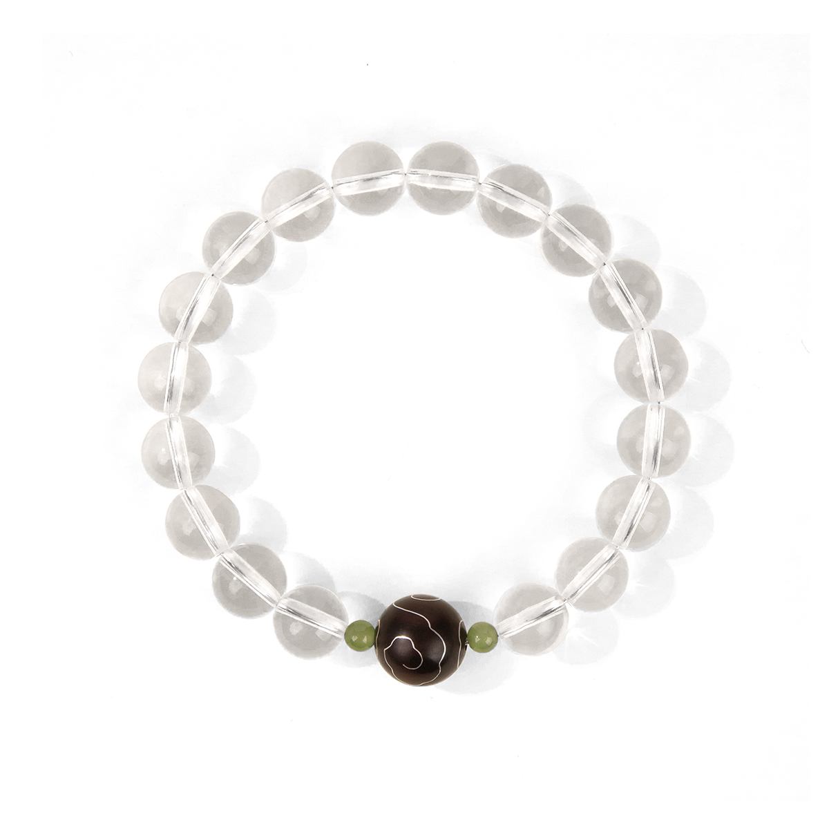 珠事吉祥  原创精品8mm黄水晶10mm白水晶吉祥手串