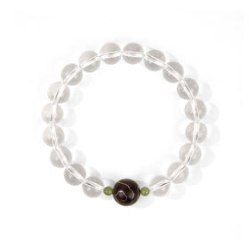 珠事吉祥  原创精品8mm黄水晶10mm白水晶吉祥手串