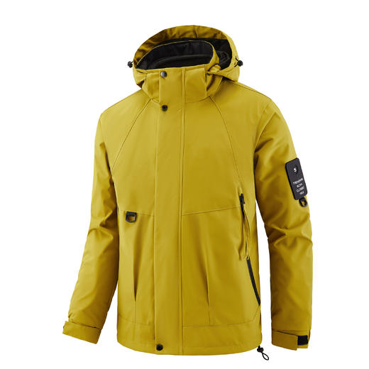 【新款DNY】大依优型大码三合一冲锋衣加绒保暖两件套内胆可拆防风防水户外加肥加大号外套男士上衣 商品图9