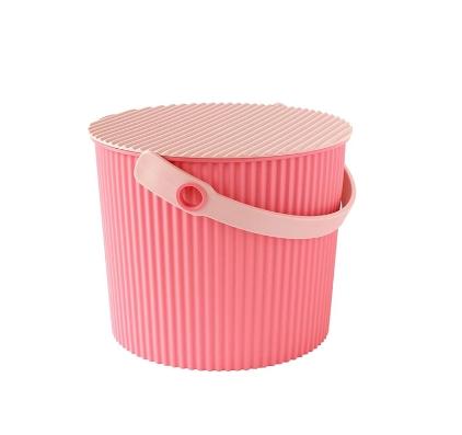 炫彩多功能收纳桶 淡粉盖  8L 商品图0