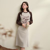 西遇长袖卫衣连衣裙女秋季新款宽松插肩撞色印花休闲裙子13642613 商品缩略图3