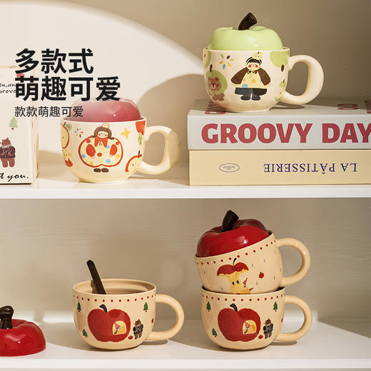 摩登主妇马克杯带盖陶瓷杯家用特别好看的杯子生日礼物女创意水杯 商品图3