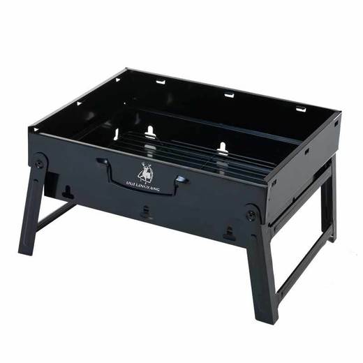 徽羚羊 户外折叠轻便迷你烧烤炉烧烤架  烤架尺寸35*27*20  升级款   厚1mm  磨砂处理）  商品图2