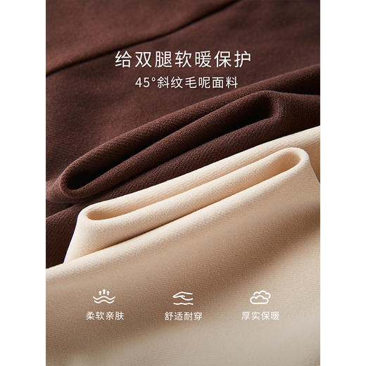 【专属特价】熙世界精纺毛呢直筒裤2025秋冬新款休闲宽松烟管窄版阔腿长裤子 商品图2