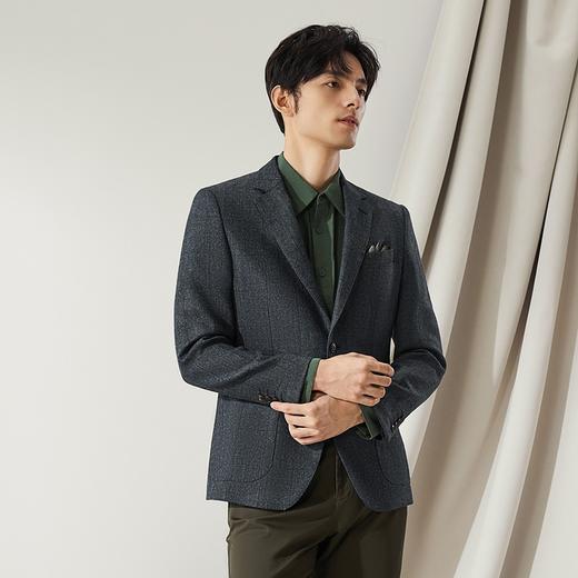 【高端系列】柒牌西服男士秋冬新款进口面料纯羊毛商务休闲单西装	127C71040 商品图1