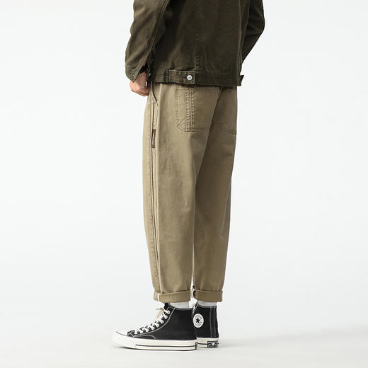 【100%棉】【新款DQ】大依优型大码松紧腰直筒休闲长裤男舒适休闲简约百搭加肥加大男装潮款 商品图1