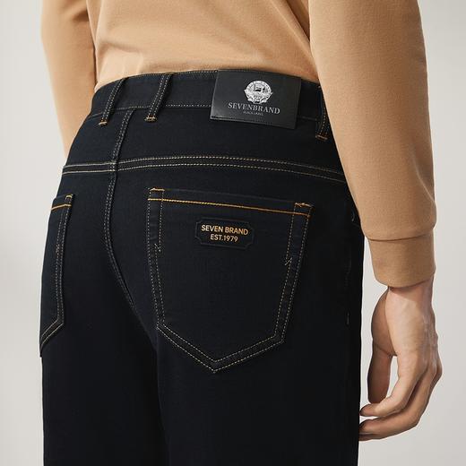 【烽煷炉蓄热】柒牌男装牛仔裤男2024秋冬新款时尚休闲直筒男裤子	127H71450 商品图2