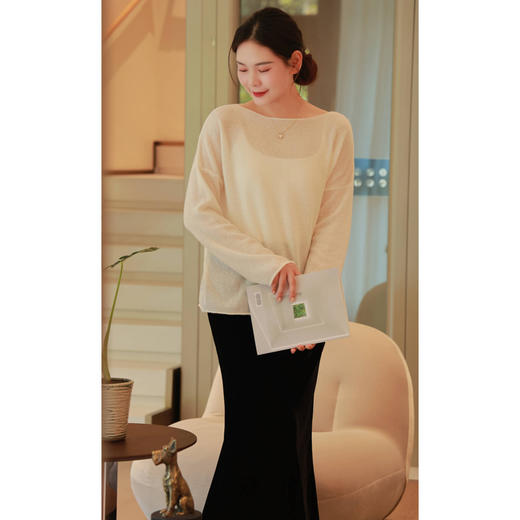 【抖音专属】羊绒衫（24815111白色） 商品图6