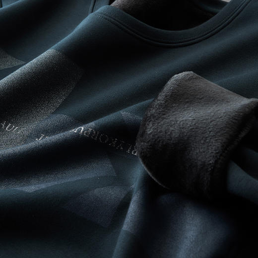 【新款DPF】大依优型大码加绒卫衣圆领长袖加肥加大休闲运动上衣男打底衫胖子 商品图6