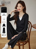【专属特价】熙世界黑色假两件上衣休闲阔腿裤子两件套装2025秋装搭配一整套 商品缩略图0