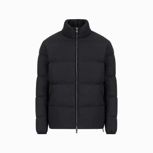 【一】EMPORIO ARMANI 阿玛尼 男士绗缝尼龙全拉链羽绒服 黑色 8N1BQ3 1NLRZ 0999 商品图0