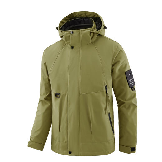 【新款DNY】大依优型大码三合一冲锋衣加绒保暖两件套内胆可拆防风防水户外加肥加大号外套男士上衣 商品图5