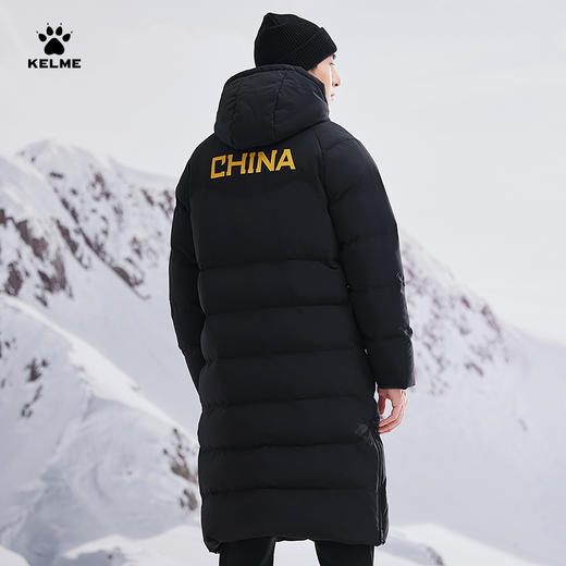 卡尔美连帽中长款棉服 商品图3